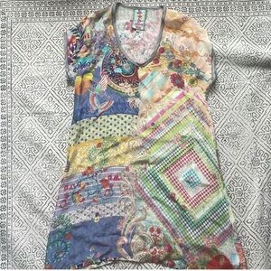 Johnny Was Floral Embroidered Top